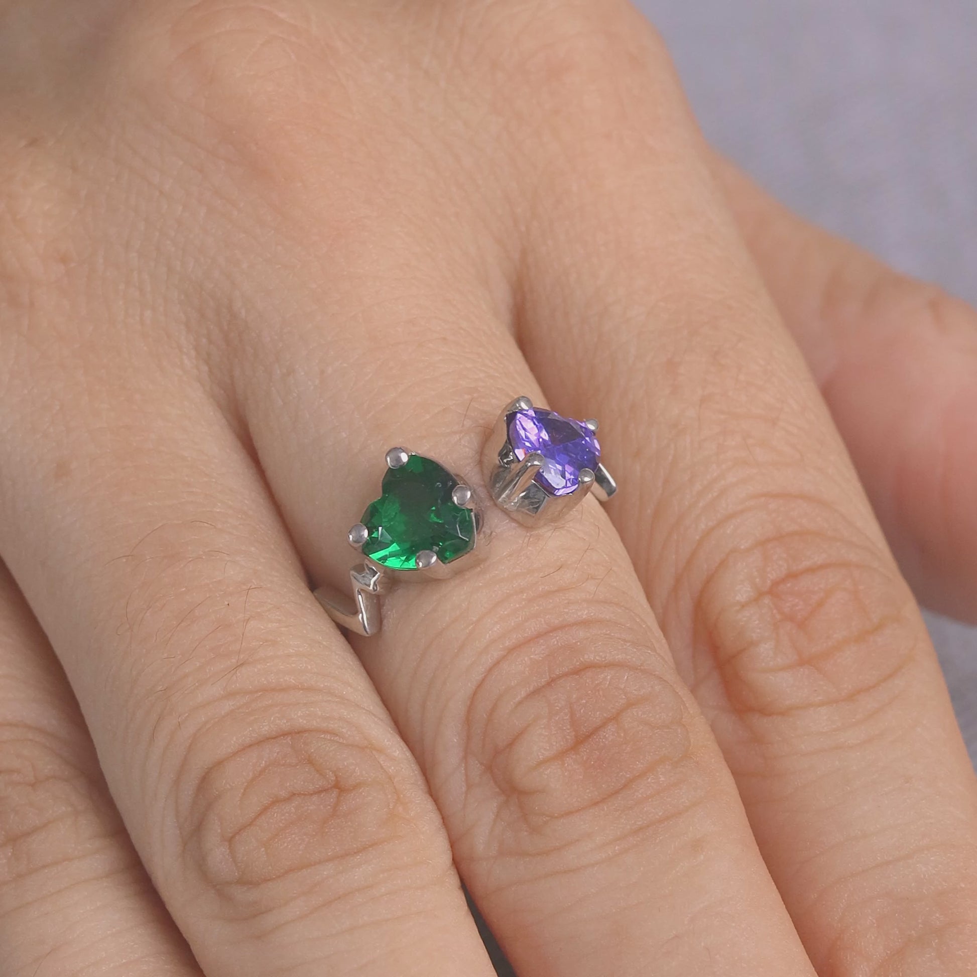 2 Stone Heart Toi Et Moi Ring Gold Engagement Rings For Women