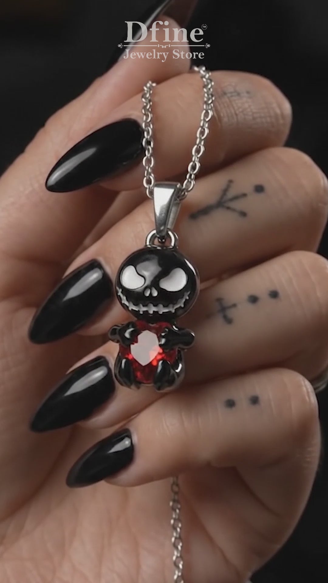 Jack necklace, jack-o-lantern halloween jewelry for trick-or-treat party, gothic gift for teens