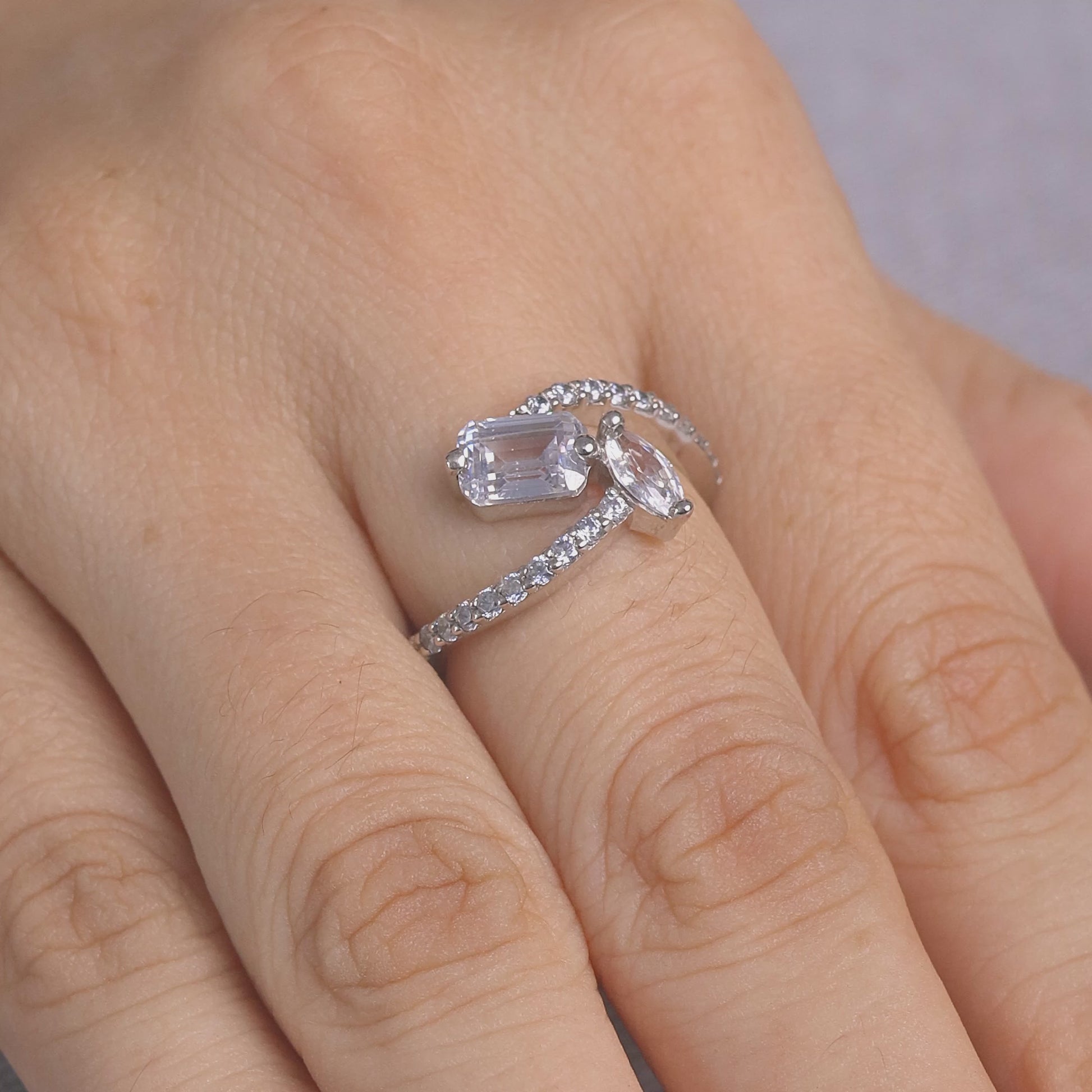 1.60TCW Diamond Toi Et Moi Ring You and Me Engagement Ring