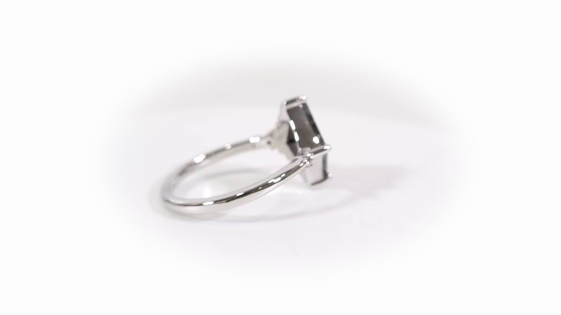 1.50TCW Salt and Pepper Diamond Ring Engagement Ring Womens
