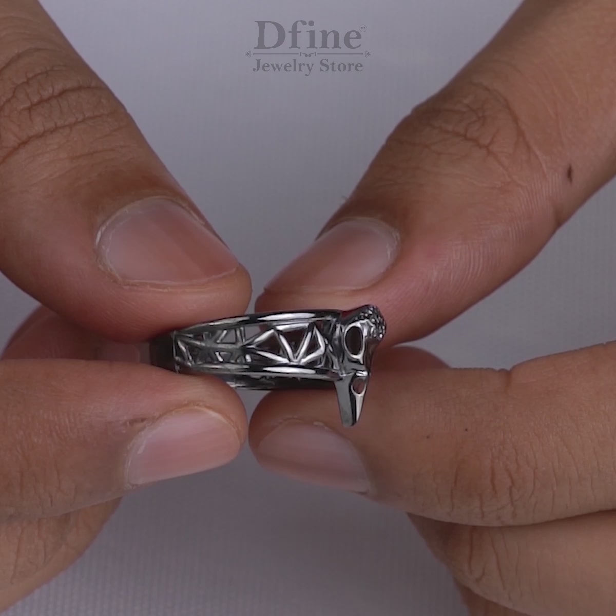 Raven Skull Ring for Men Norse Viking Jewelry Sterling Silver Gun Metal Finish