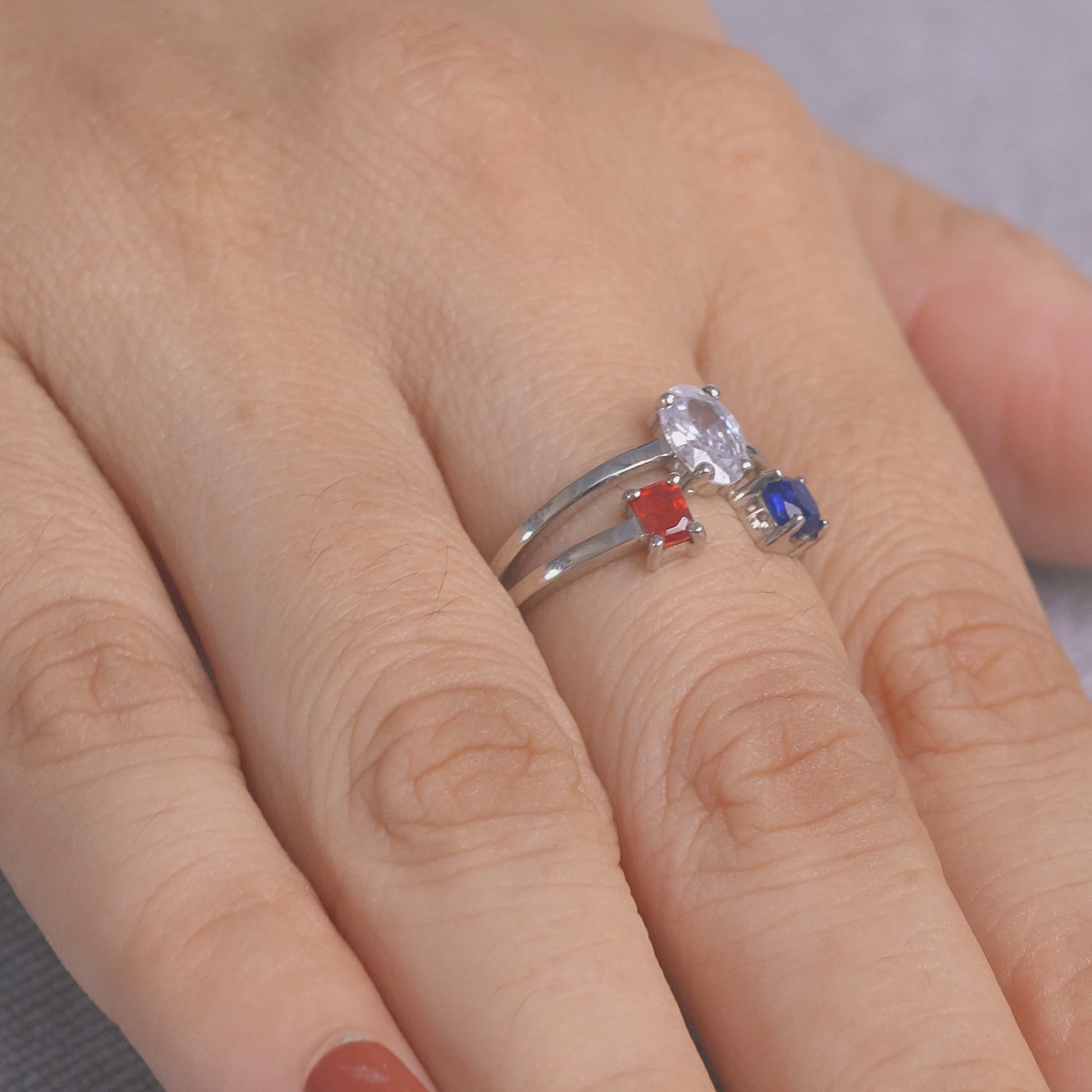 Mothers Day Ring Custom Birthstones Mothers Ring Sterling Silver