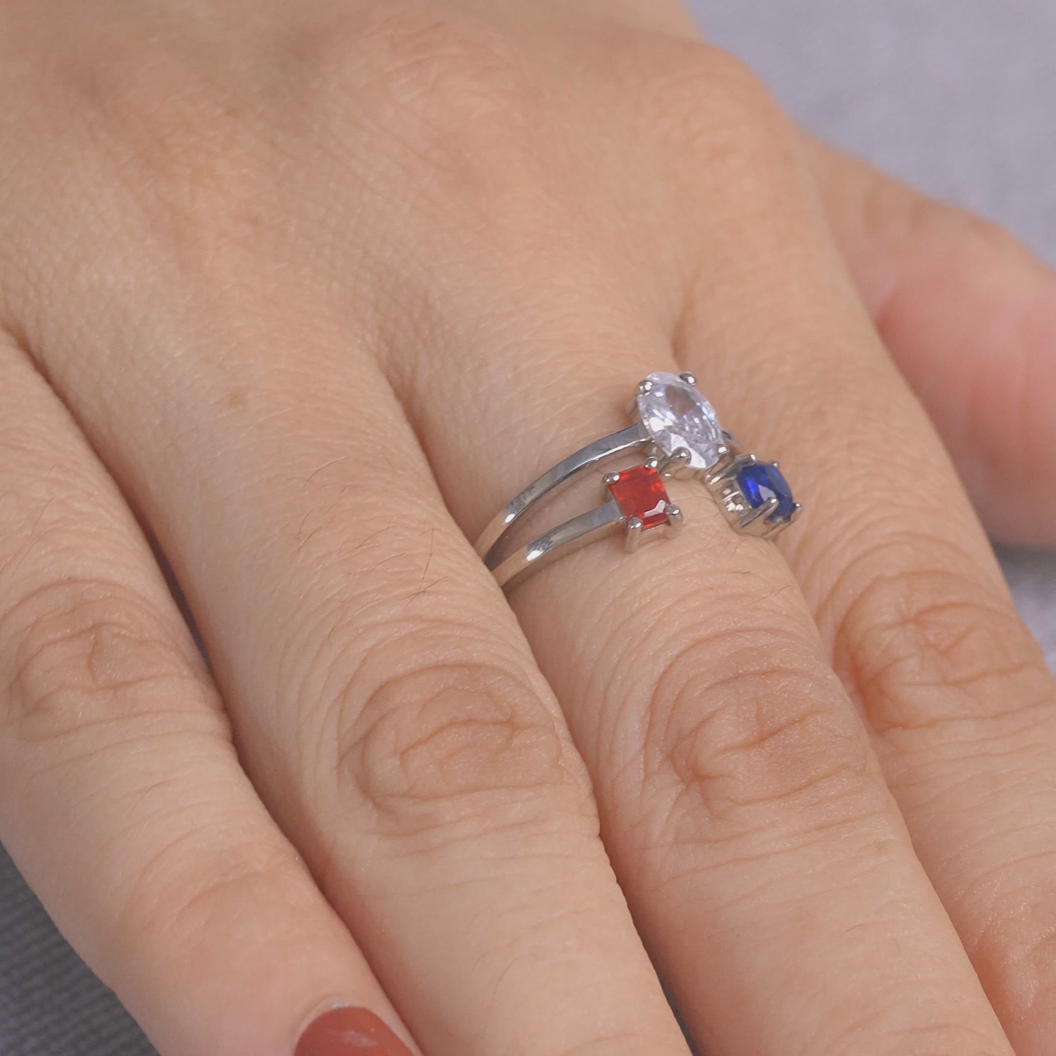 Mothers Day Ring Custom Birthstones Mothers Ring Sterling Silver