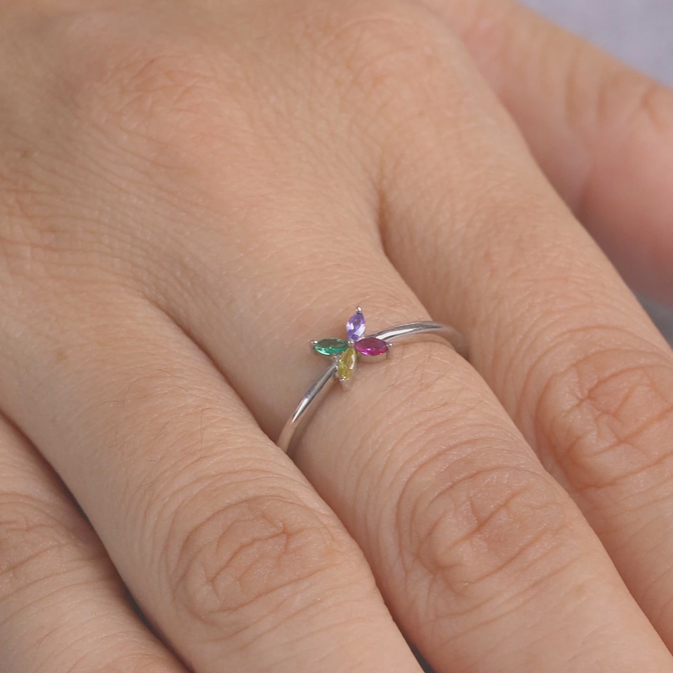 Mothers Day Ring Jewelry Family Birthstones Mothers Ring Silver