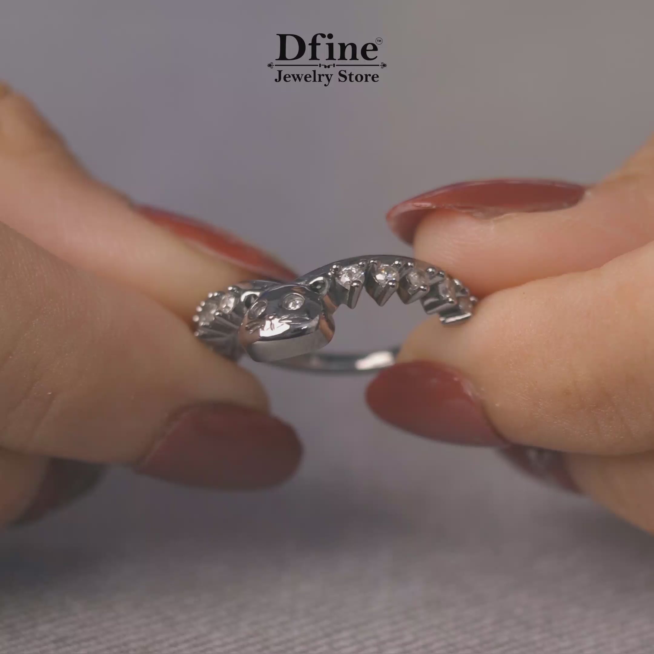 Cat Ring Enhancer Cute Kitty Cat Jewelry Curved Wedding Band