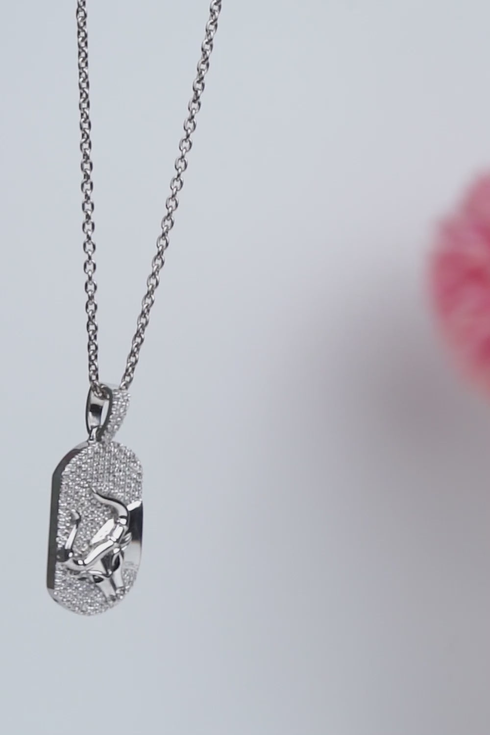 Taurean Bull Pendant Necklace Taurus Zodiac Iced Out Jewelry