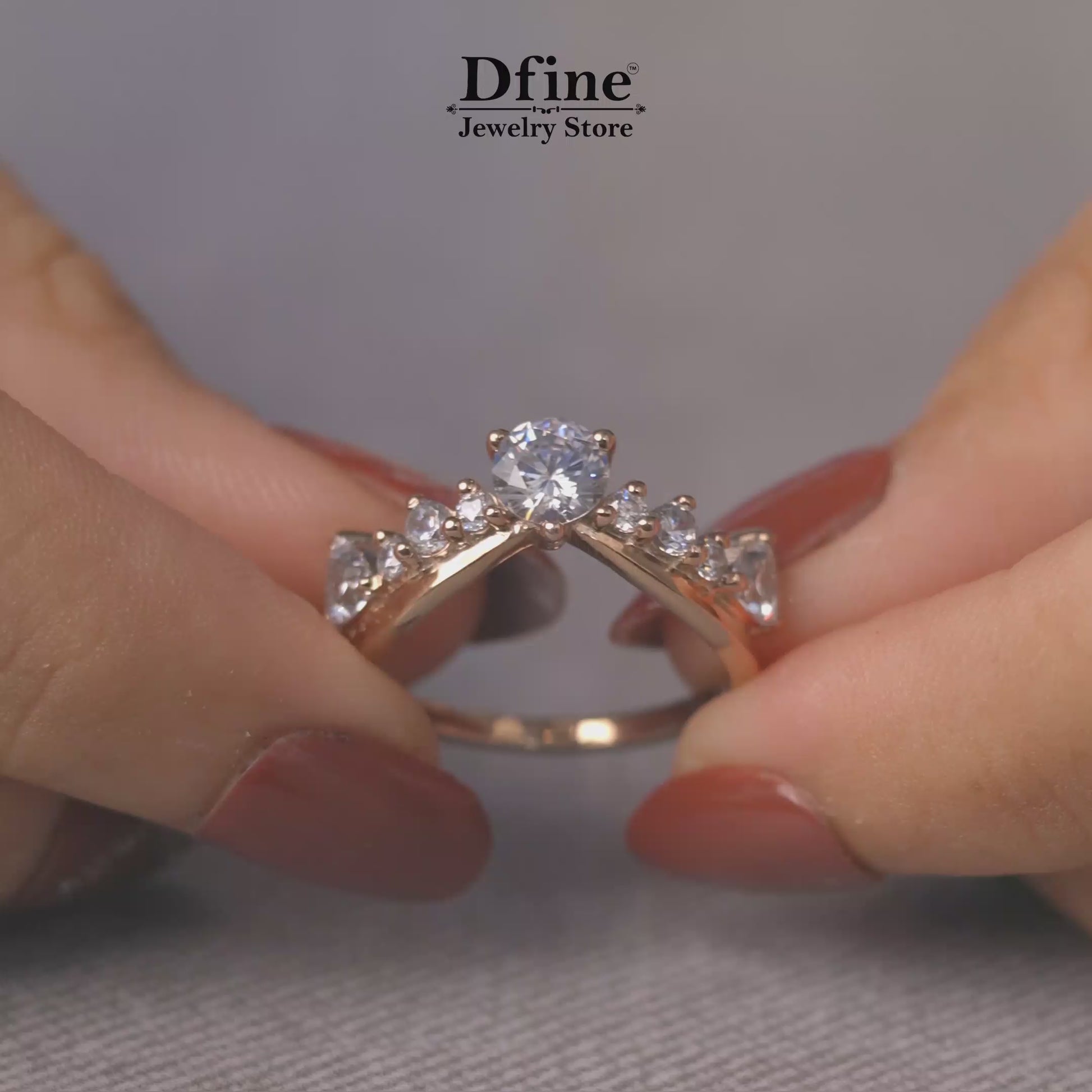 Diamond Enhancer Band Ring Curved Wedding Band Rose Gold