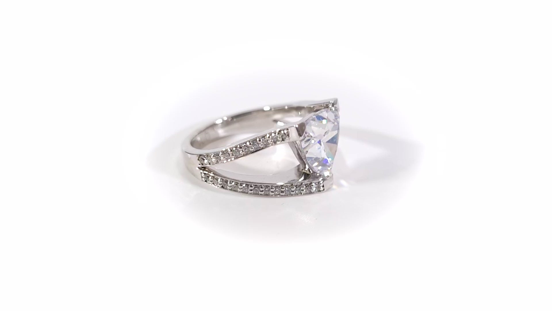 Trillion Diamond Engagement Ring 3.60TCW Diamond Ring For Women