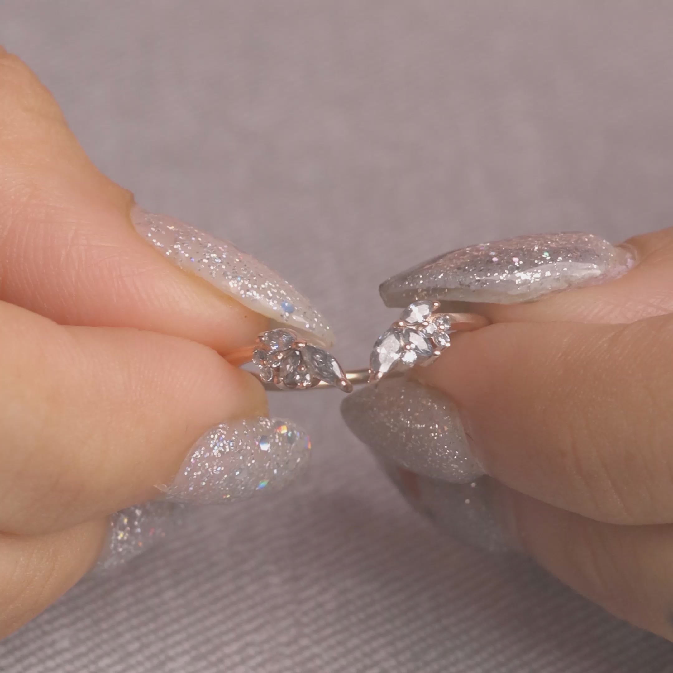 Open Wedding Ring Enhancer AAA CZ Diamond Stacking Band