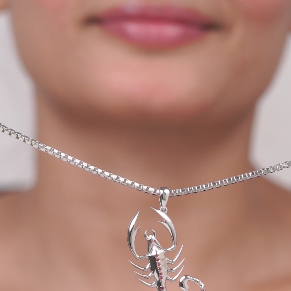 Sterling Silver Scorpion Pendant Necklace Scorpio Zodiac Jewelry