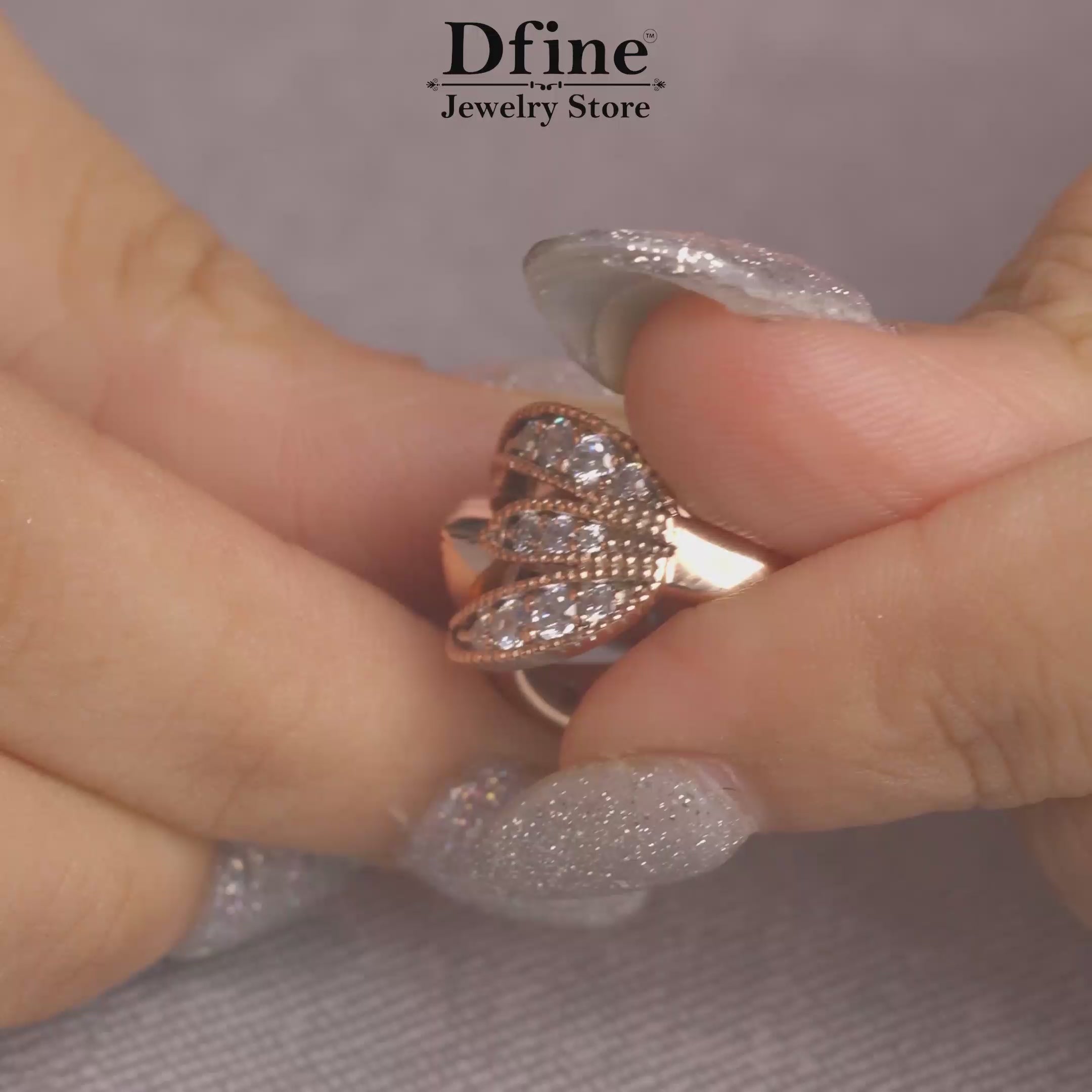 Marquise cut Blue Gemstone Milgrain Art Deco Statement Engagement Ring in sterling silver or rose gold