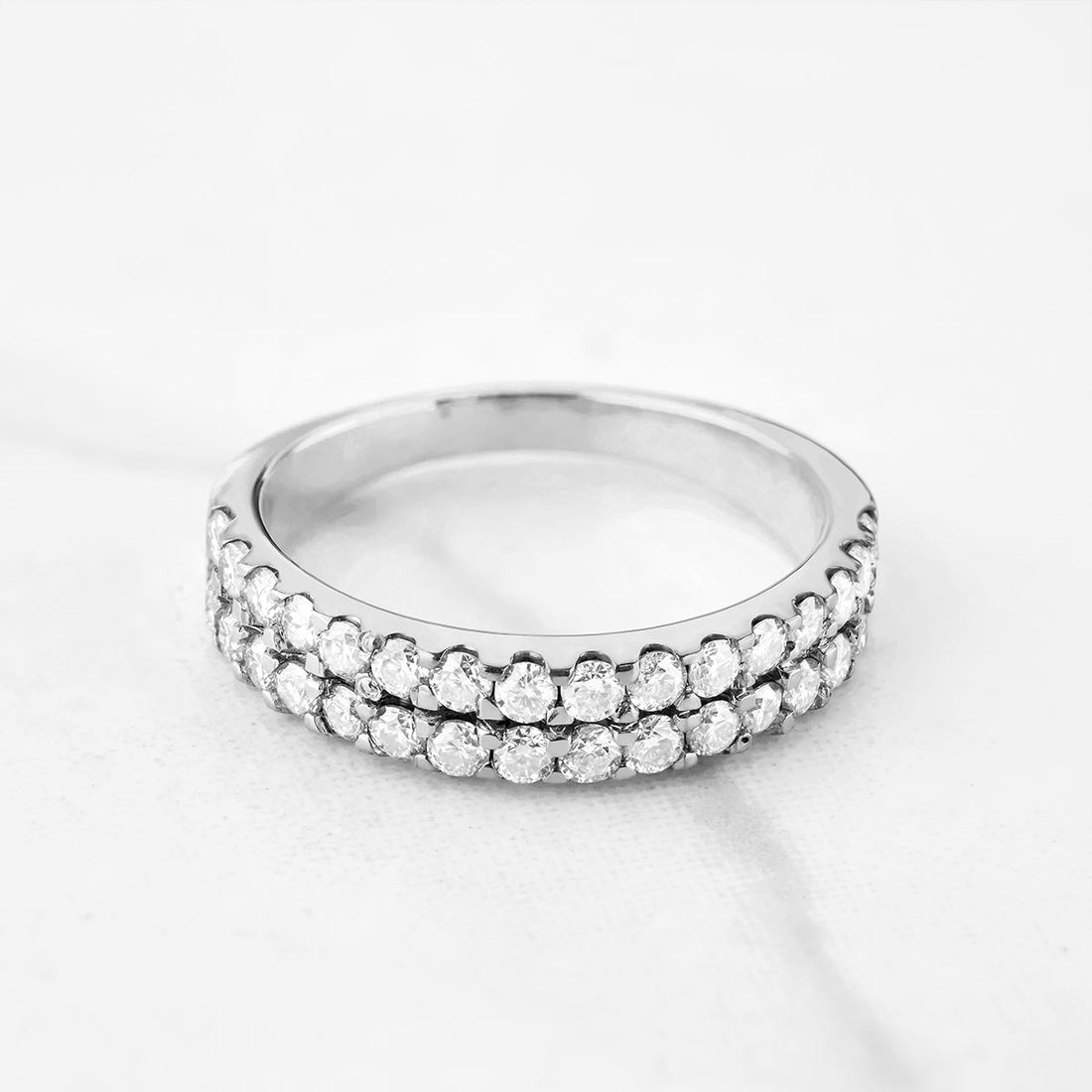 Women's Diamond Wedding Band Ring Anniversary Promise Eternity Rose Gold White Gold Sterling Silver