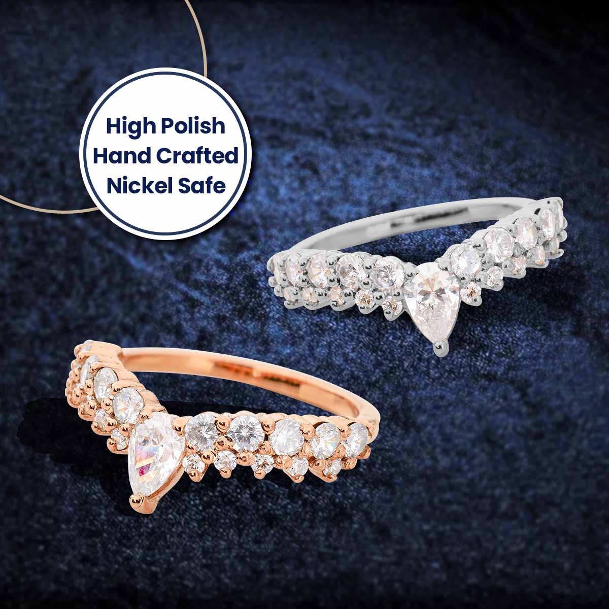 Moissanite Diamond Enhancer Ring Promise Wedding Band for Women Promise Anniversary Bands Rose Gold White Gold